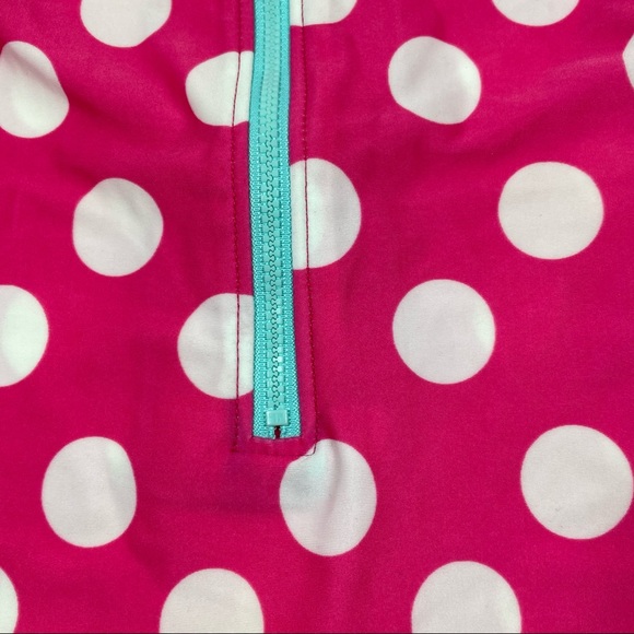 NWOT Giggle Baby Polka Dot & Stripes One Piece Rashguard Size 12-18M - Picture 3 of 8